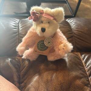 Boyds Bears Archive Collection Guinevere Pink Mohair Plush Jointed Bear 11"